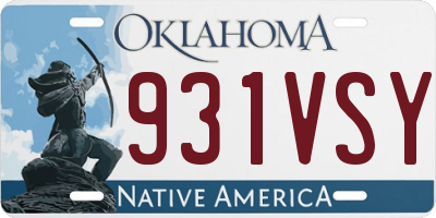 OK license plate 931VSY