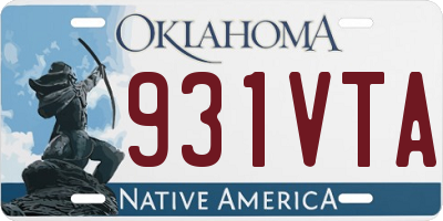 OK license plate 931VTA