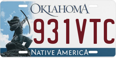 OK license plate 931VTC