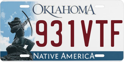 OK license plate 931VTF