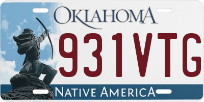OK license plate 931VTG