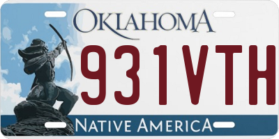 OK license plate 931VTH