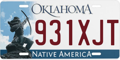 OK license plate 931XJT