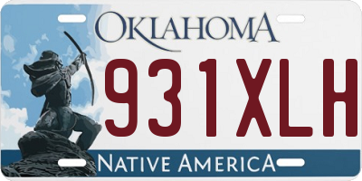 OK license plate 931XLH