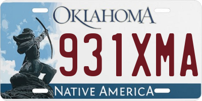 OK license plate 931XMA