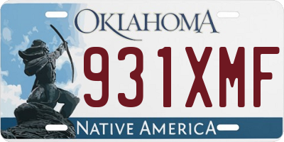 OK license plate 931XMF