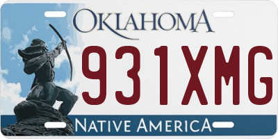 OK license plate 931XMG