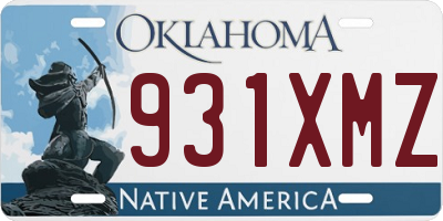 OK license plate 931XMZ