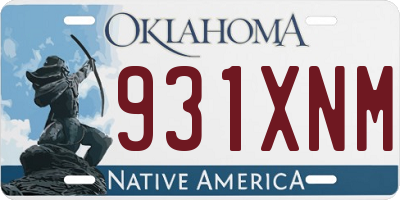 OK license plate 931XNM