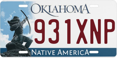 OK license plate 931XNP