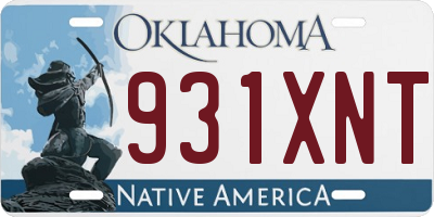 OK license plate 931XNT