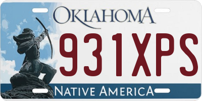 OK license plate 931XPS