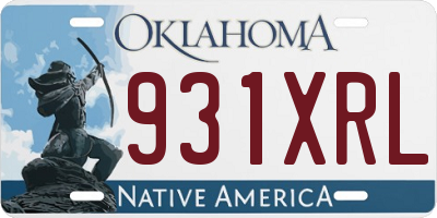 OK license plate 931XRL