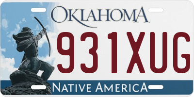 OK license plate 931XUG