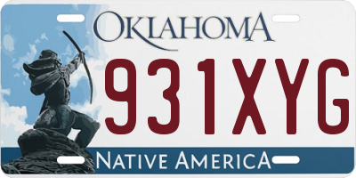 OK license plate 931XYG
