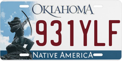 OK license plate 931YLF