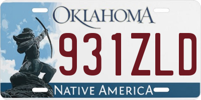 OK license plate 931ZLD