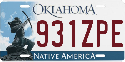 OK license plate 931ZPE