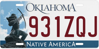 OK license plate 931ZQJ