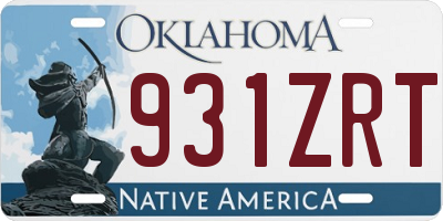 OK license plate 931ZRT