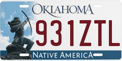OK license plate 931ZTL