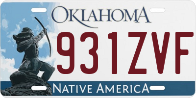 OK license plate 931ZVF