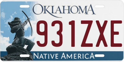 OK license plate 931ZXE