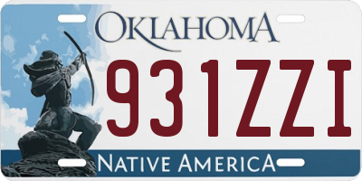 OK license plate 931ZZI