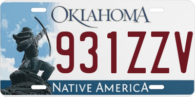 OK license plate 931ZZV
