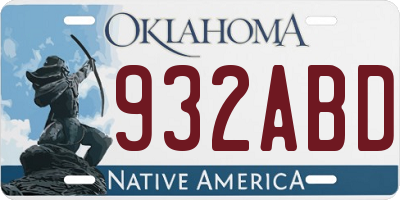 OK license plate 932ABD