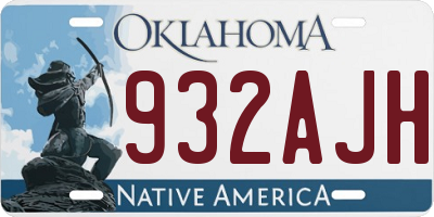 OK license plate 932AJH