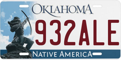 OK license plate 932ALE