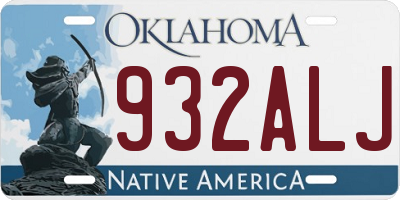 OK license plate 932ALJ