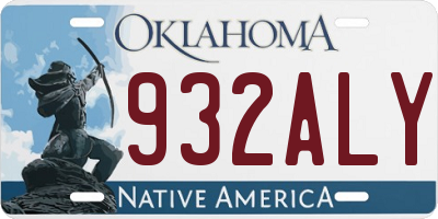 OK license plate 932ALY