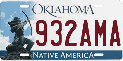 OK license plate 932AMA
