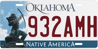 OK license plate 932AMH