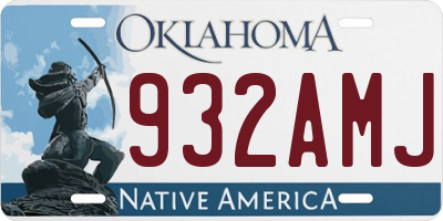 OK license plate 932AMJ