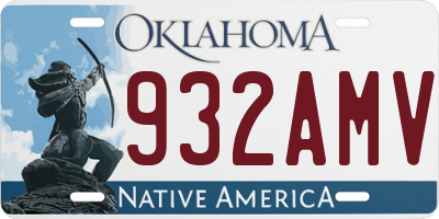 OK license plate 932AMV