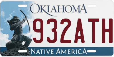 OK license plate 932ATH