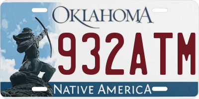 OK license plate 932ATM