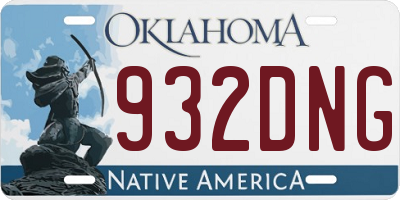 OK license plate 932DNG