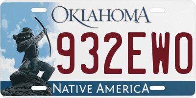 OK license plate 932EWO