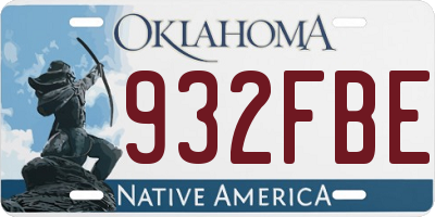 OK license plate 932FBE