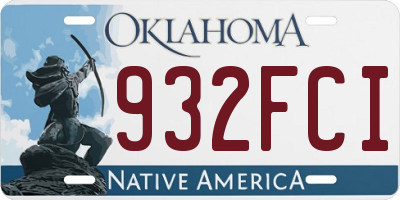 OK license plate 932FCI
