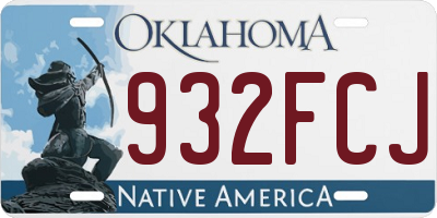 OK license plate 932FCJ