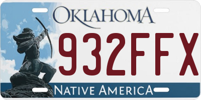 OK license plate 932FFX
