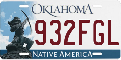 OK license plate 932FGL