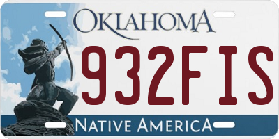 OK license plate 932FIS