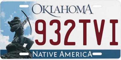 OK license plate 932TVI