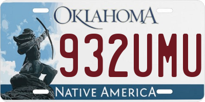 OK license plate 932UMU